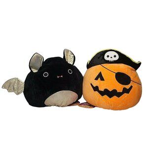 Flip-A-Mallows Halloween Reversible Plush Bat & Pirate Pumpkin 12" Soft Toy